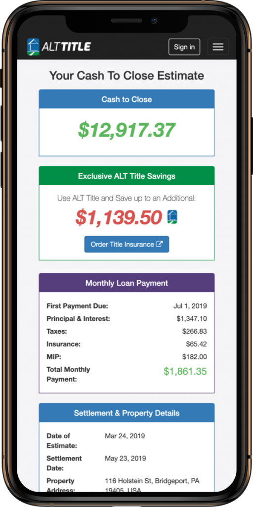 Mortgage calculator deals with closing costs